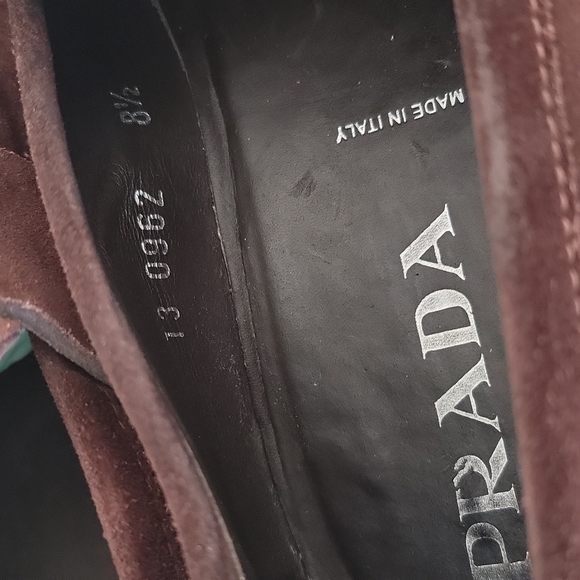 PRADA SUEDE SHOES IN EXCELLENT CONDITION 8.5 - Picture 5 of 8